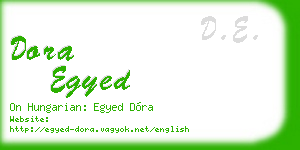 dora egyed business card